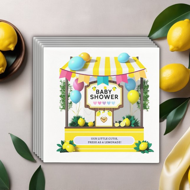 Unsere kleine Süsse Lemonade Stand Baby Dusche Serviette (Von Creator hochgeladen)