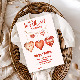 Unsere kleine Süße macht Valentins Diapper Raffle Begleitkarte