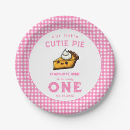 Unsere kleine Süsse Pi Tag 1. Geburtstag pink Pappteller