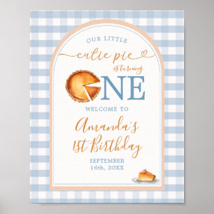 Unsere kleine Süsse Pie One 1. Geburtstag Begrüßun Poster