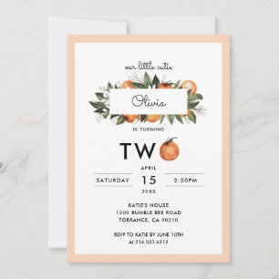 Unsere kleine Süsse Zweites 2. Geburtstag Party Einladung