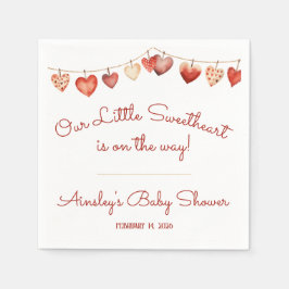 Unsere kleine Sweetheart Babydusche Napkins Serviette