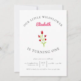 Unsere kleine Wildblume 1. Geburtstag BlumenMinima Einladung