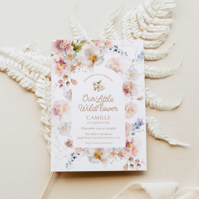 Unsere kleine Wildblume 1. Geburtstag Einladung (Von Creator hochgeladen)