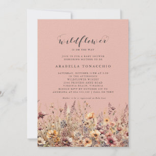 Unsere kleine Wildblume Fall Floral Baby Dusche Einladung