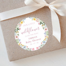 Unsere kleine Wildblumen-Aquarell-Baby-Party