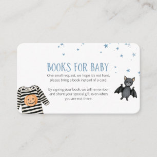 Unsere kleinen Boo-Bücher für die Babyparty Begleitkarte