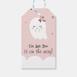 Unsere kleinen Boo Pink Babyduschmarken Geschenkanhänger