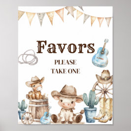 Unsere kleinen Cowboy Wild West Baby Duschfavorite Poster
