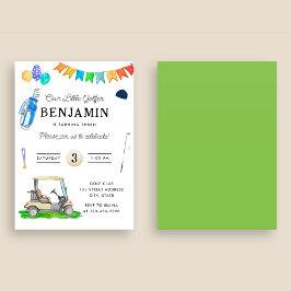 Unsere kleinen Golfer Green Cart Kinder Golf Gebur Einladung