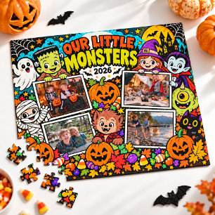 Unsere kleinen Monster personalisiertes Halloween- Puzzle