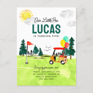 Unsere kleinen Pro Swing Par T Kinder Golf Geburts Postkarte