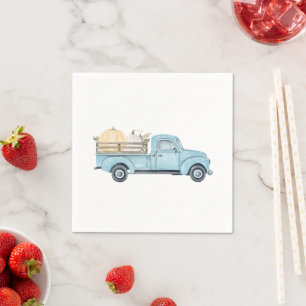 Unsere kleinen Pumpkin/Blue Truck Birthday Napkins Serviette