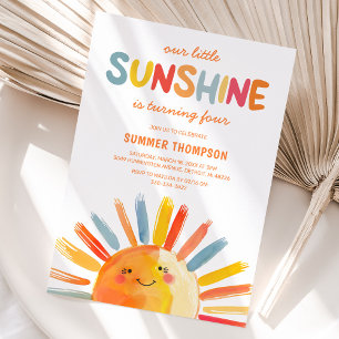 Unsere kleinen Sonnenschein-Kindergeburtstagsfeier Einladung