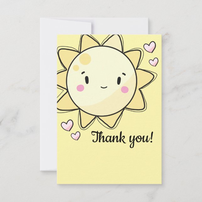 Unsere kleinen Sonnenscheinmädchen Dankeschön-Kart Dankeskarte (Vorderseite)