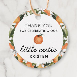 Unsere kleinen Süsse Orange Baby Duwer Fevor Tags Geschenkanhänger