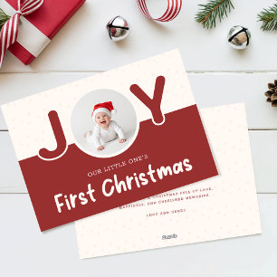 Unsere Kleine's erstes Weihnachtsfest Süße Baby-Fo Feiertagskarte