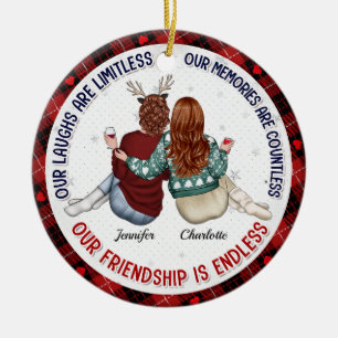 Unsere Lachen sind grenzenlos - Bestie Personalisi Keramik Ornament