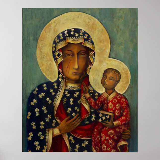 Unsere Lady Czestochowa Black Maddona Jungfrau Mar Poster (Vorne)