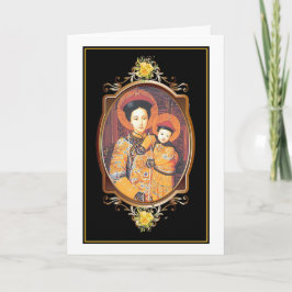 Unsere Lady der China Jesus katholische Religiöse Karte