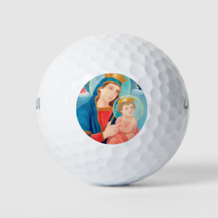 Unsere Lady der ewigen Hilfe für Katholiken Golfball