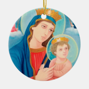 Unsere Lady der ewigen Hilfe für Katholiken Keramik Ornament