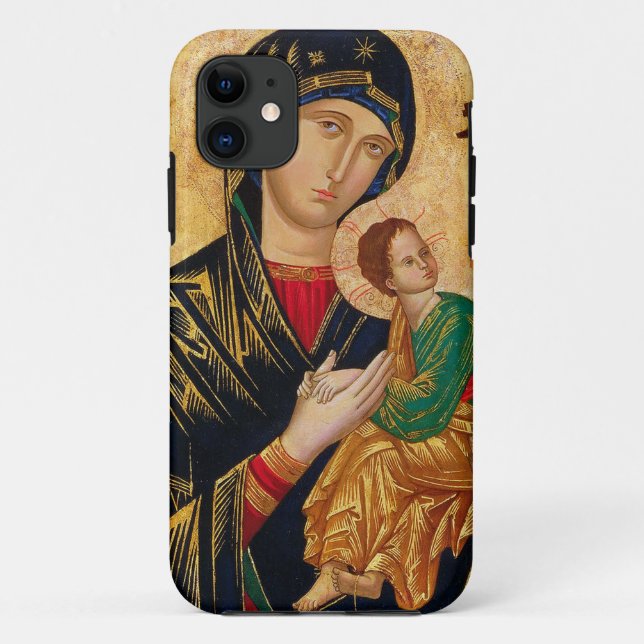 Unsere Lady der ständigen Hilfe Icon Jungfrau Mary Case-Mate iPhone Hülle (Rückseite)