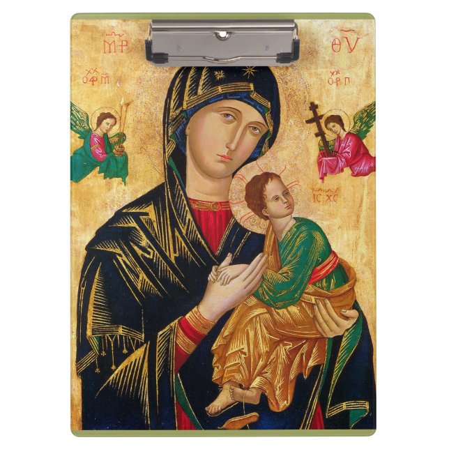 Unsere Lady der ständigen Hilfe Jungfrau Mary Icon Klemmbrett (Vorderseite)