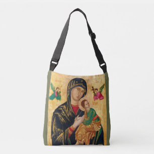 Unsere Lady der ständigen Hilfe Jungfrau Mary Icon Tragetaschen Mit Langen Trägern