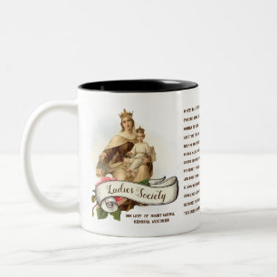 Unsere Lady des Monte Carmel Gebet Jesus Scapular Zweifarbige Tasse
