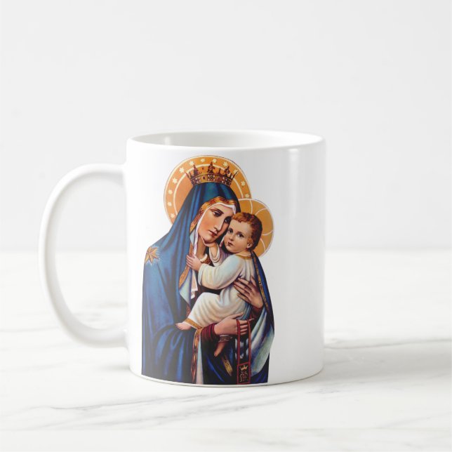 Unsere Lady des Monte Carmel Kaffeetasse (Links)