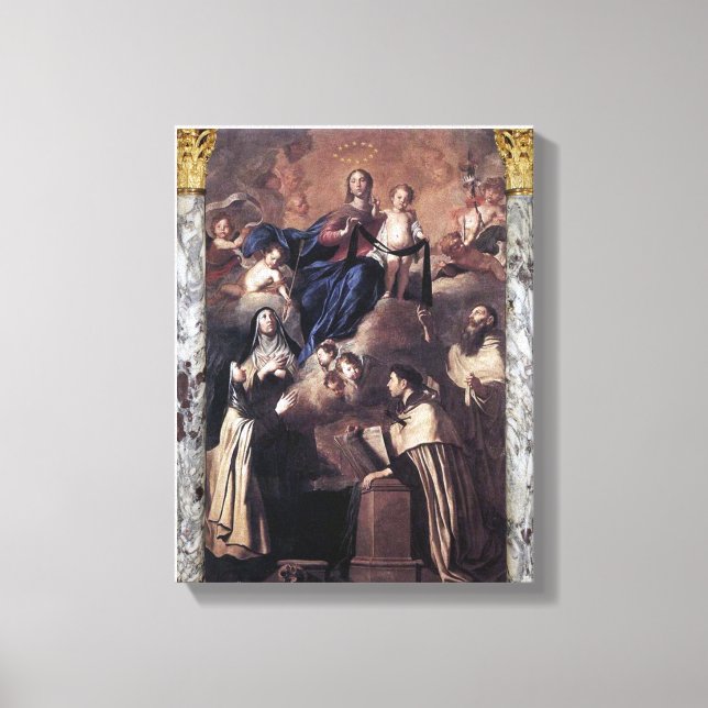 Unsere Lady des Monte Carmel Leinwanddruck (Vorderseite)
