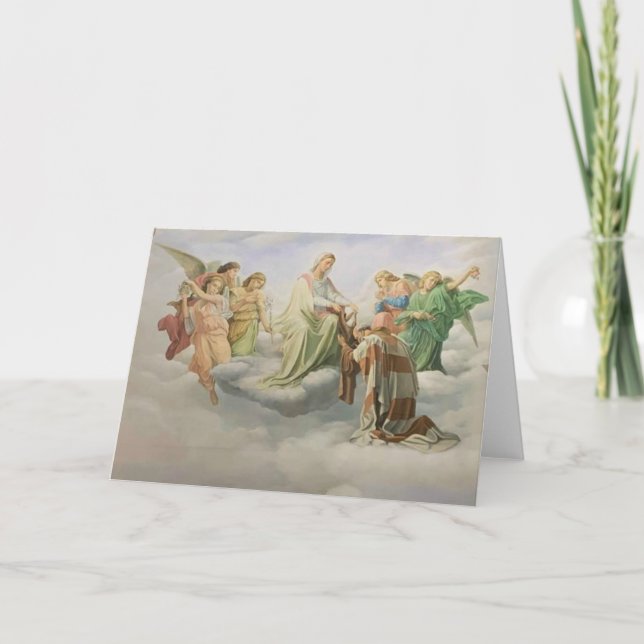 Unsere Lady des Monte Carmel St. Simon Stock Carme Karte (Vorderseite)