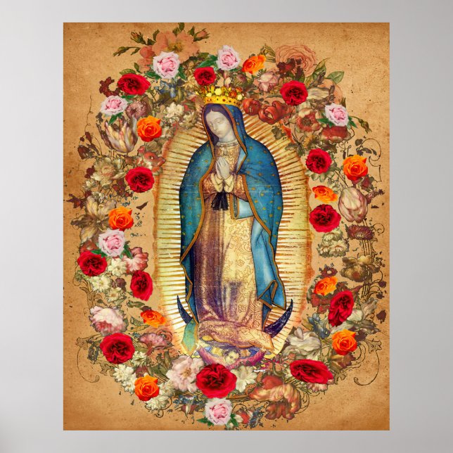 Unsere Lady Guadalupe Jungfrau Mary Katholische Me Poster (Vorne)