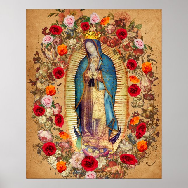 Unsere Lady Guadalupe Jungfrau Mary Katholische Me Poster (Vorne)