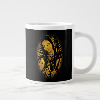Unsere Lady Guadalupe Kaffeetasse Gold und Schwarz Jumbo-Tasse