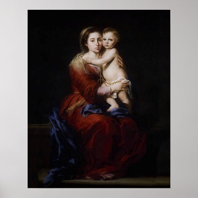 Unsere Lady Jungfrau Mary Virgen Maria Rosario Pos Poster (Vorne)