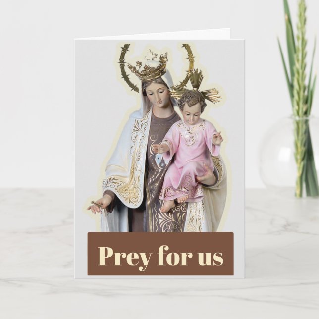 Unsere Lady Mount Carmel Card Karte (Vorderseite)