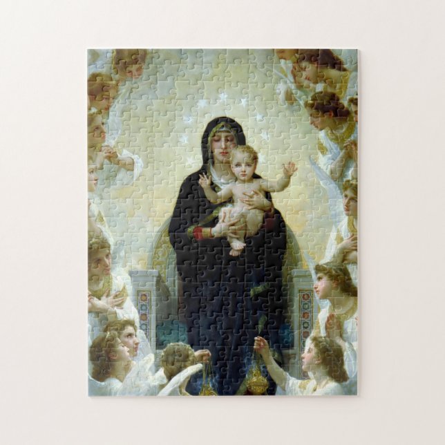 Unsere Lady of Angels Schöne Madonna mit Kind Puzzle (Vertikal)