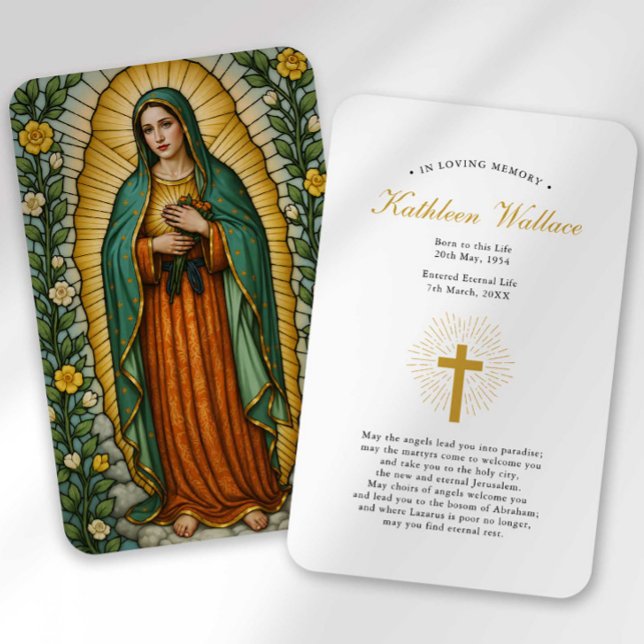 Unsere Lady of Guadalupe Bereavement Sympathy Card Visitenkarte (Von Creator hochgeladen)