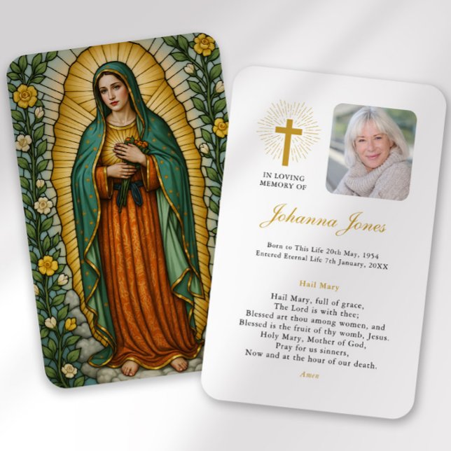 Unsere Lady of Guadalupe Bereavement Sympathy Card Visitenkarte (Von Creator hochgeladen)