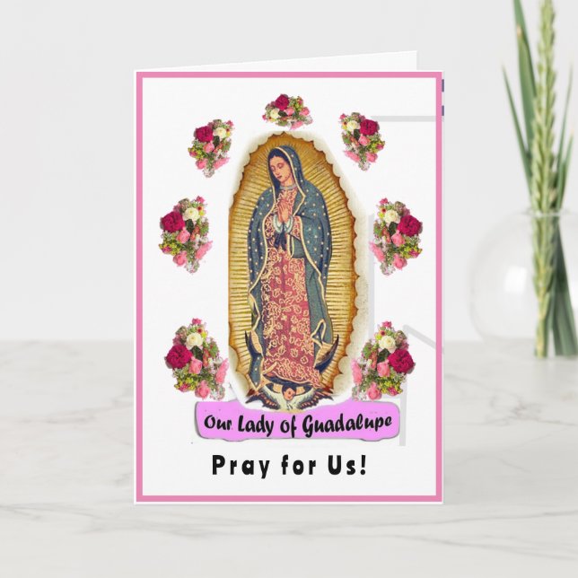 Unsere Lady of Guadalupe Faltes Grußkarte Karte (Vorderseite)