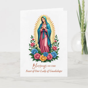 Unsere Lady of Guadalupe Fest Tag Segnung Mary Karte