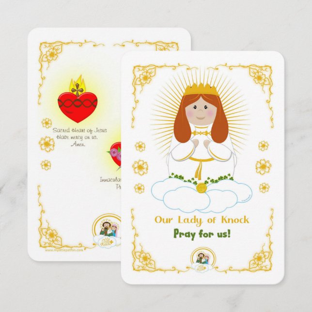 Unsere Lady of Knock Holy Card Einladung (Vorne/Hinten)