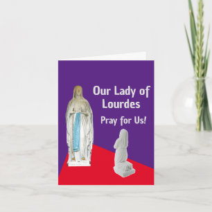 Unsere Lady of Lourdes Faltes Grußkarte Karte