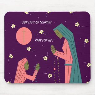 UNSERE LADY OF LOURDES PRAY FÜR UNS ! MOUSEPAD