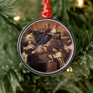 Unsere Lady of Mount Carmel 1641 Ornament Aus Metall