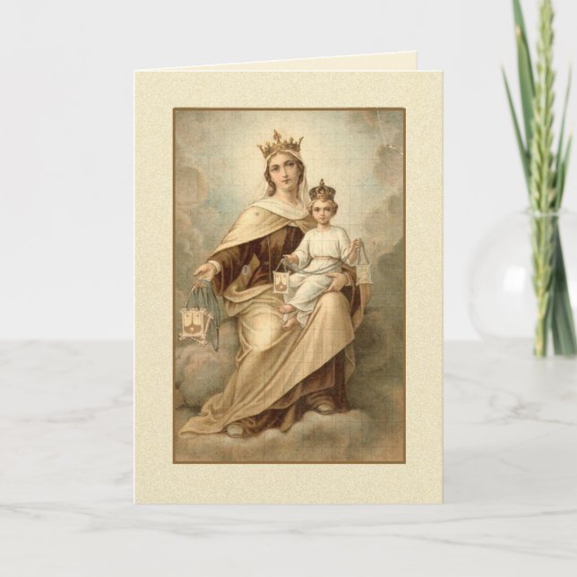 Unsere Lady of MOUNT CARMEL Mass Offering Card (Vorderseite)
