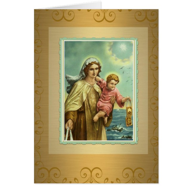 Unsere Lady of Mt. Carmel Scripture Card (Vorne)