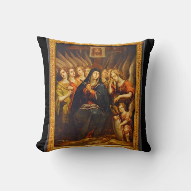 Unsere Lady of Sorrows Pillow Kissen (Vorderseite)